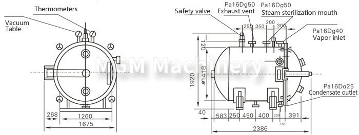 圆形静态真空干燥机结构示意图 圆形静态真空干燥机结构示意图